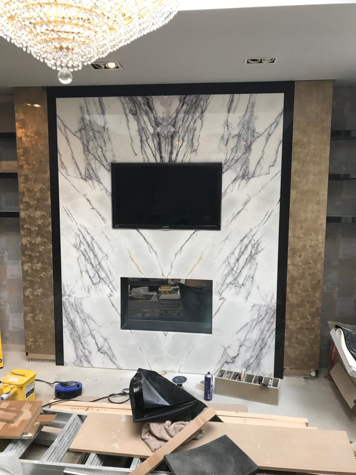 Marble feature wall