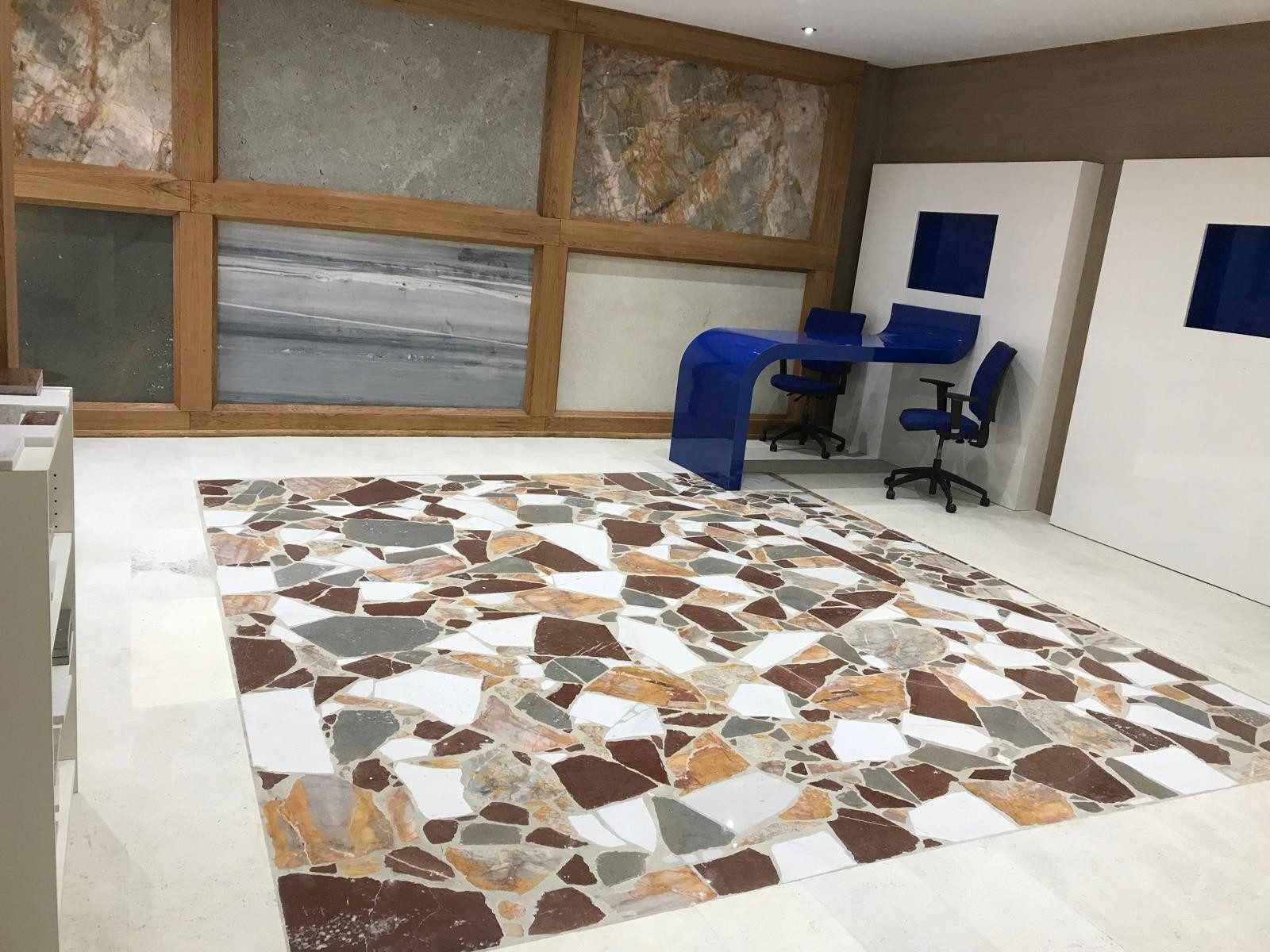 Marble mosaic showroom floor