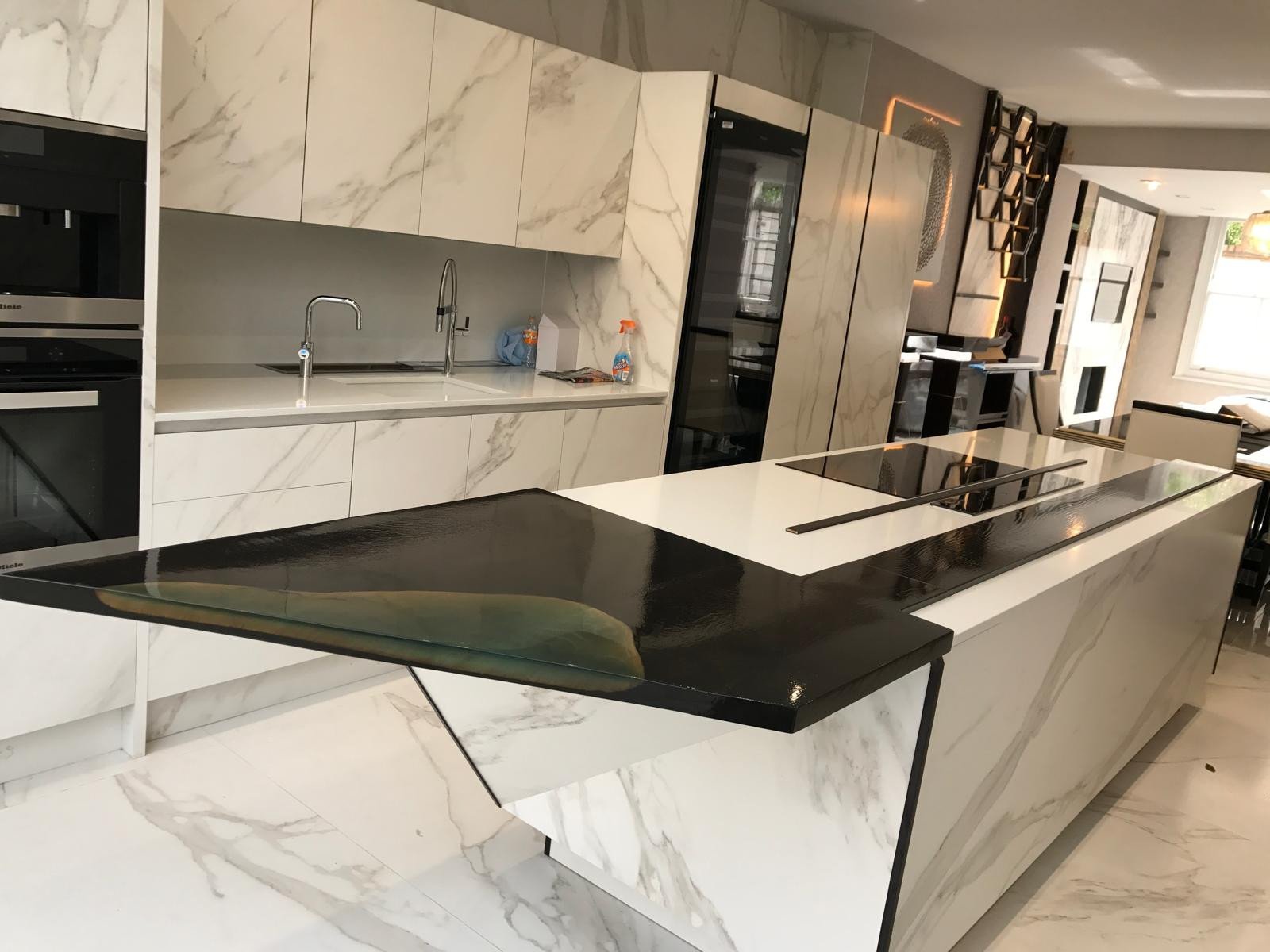 Open-plan island kitchen